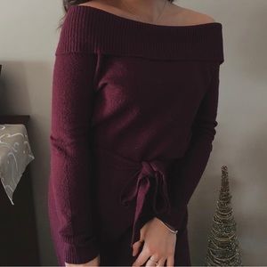 Dynamite Off the Shoulder Knit Dress